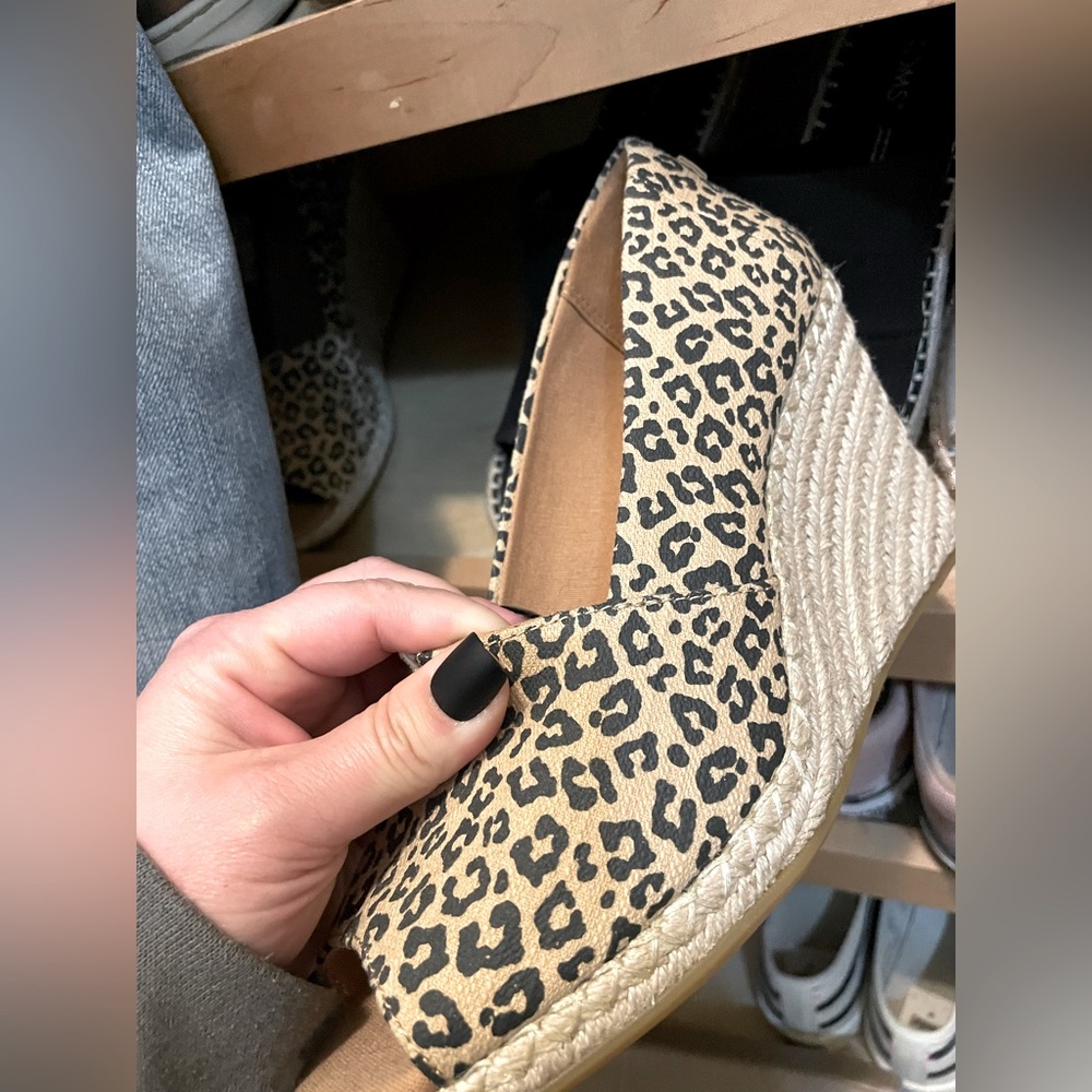 Brand new TOMS sandal wedge.